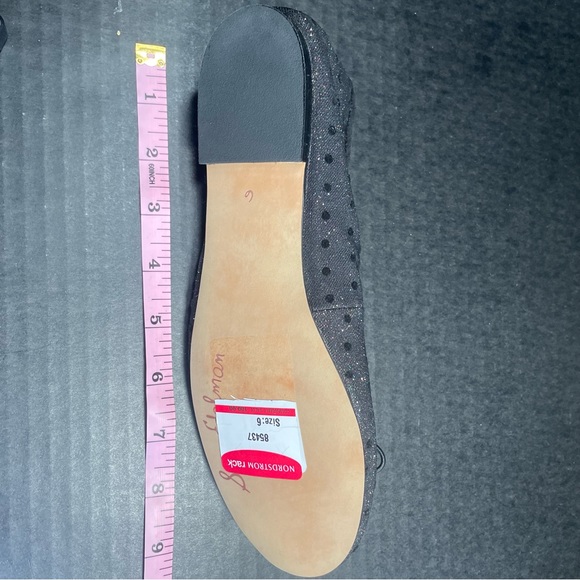 BNIB SAM EDELMAN BLACK METALLIC MULTI DOT GLITTERY FLATS SIZE 6M - Picture 8 of 9